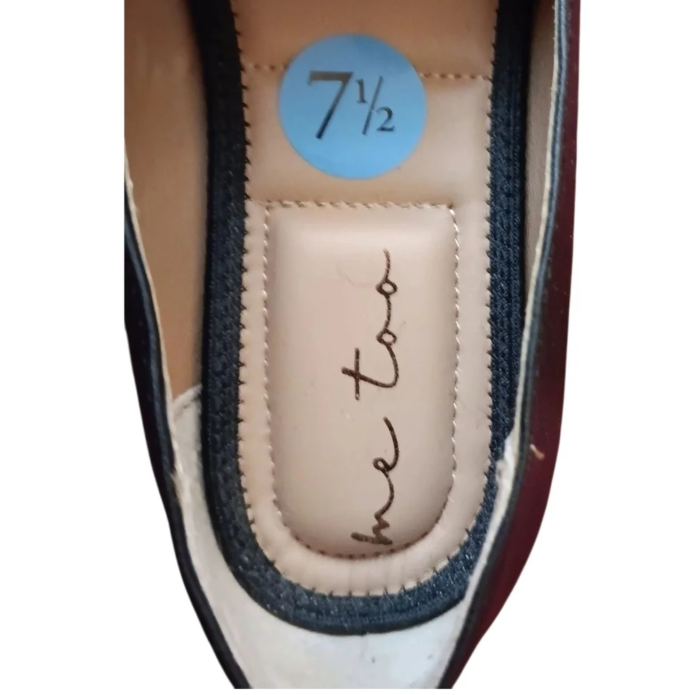 Me Too Shoes Gold Hardware On Black Vegan Leather Loafer 7.5